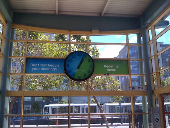 WebEx Caltrain Clock