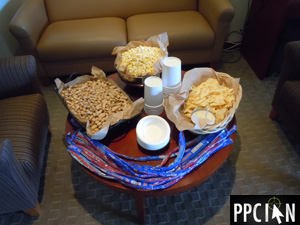 Snacks at Google Giants Luxury Suite