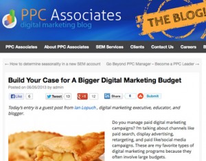 PPC Associates Digital Marketing Budget
